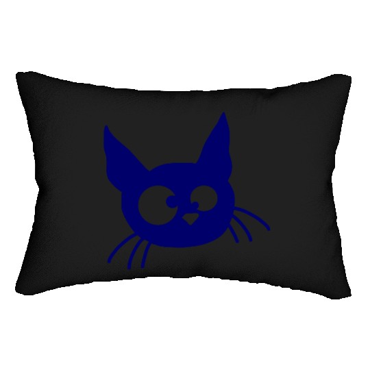 Crazy Cat Squinting Funny Eyes Grimace Fun Cartoon Lumbar Pillows