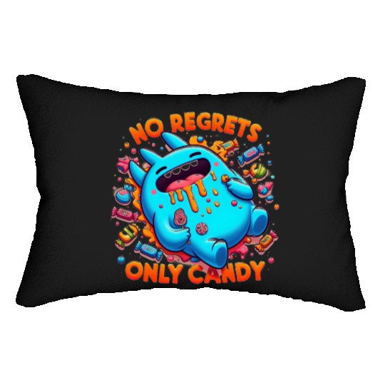 Disneyland Stitch Halloween No Regrets Only Candy Lumbar Pillows