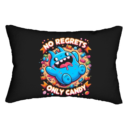 Stitch Halloween Disneyland No Regrets Only Candy Lumbar Pillows
