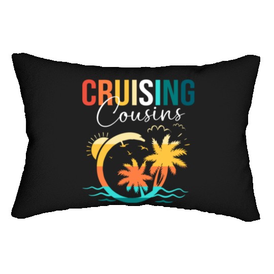 Family Cruise Mediterranean Cruising Cousins Lumbar Pillows