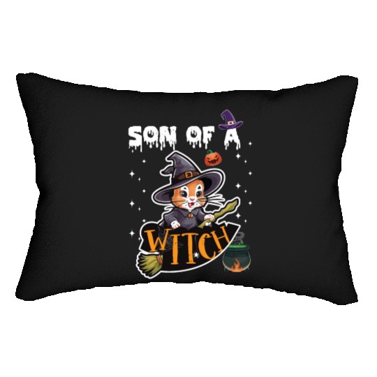 Son of a Witch Halloween Trick Or TreatBoys Wizard Lumbar Pillows