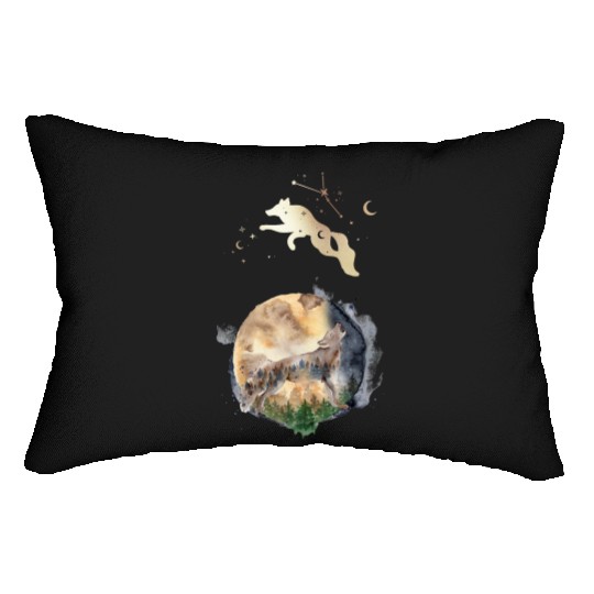 Wolf Moon Magic Lumbar Pillows