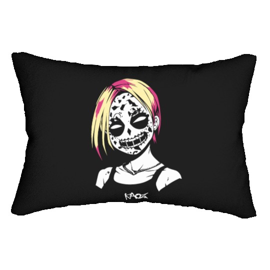 Crazy Alternative Punk Girl Lumbar Pillows