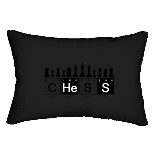 Periodic Table Chess Chessboard for Science lovers Lumbar Pillows