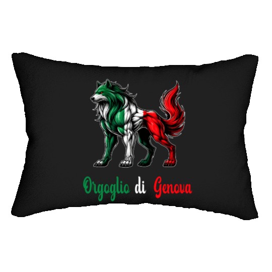 The pride of Genoa Italy flag Lumbar Pillows