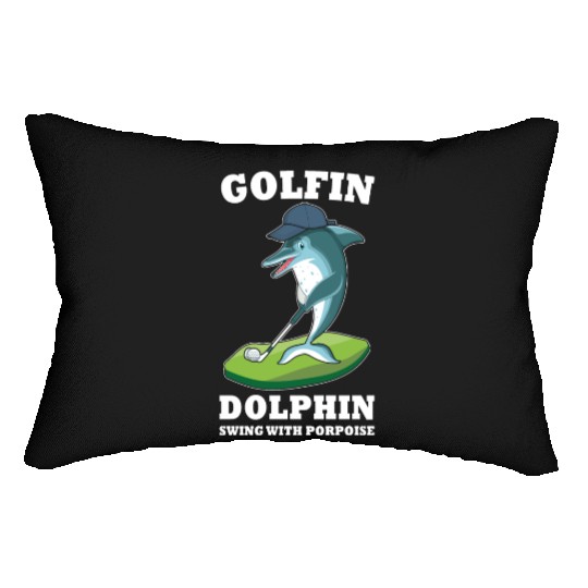 Funny Animal Golfin Dolphin Swing with Porpoise Lumbar Pillows