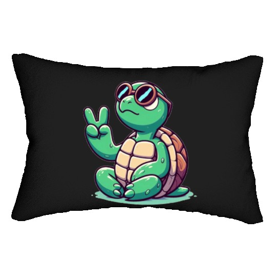 chill turtle Lumbar Pillows