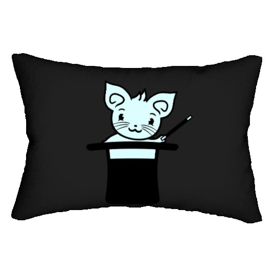 Magical Enchanted Top Hat Cylinder Wizard Cat Sir Lumbar Pillows