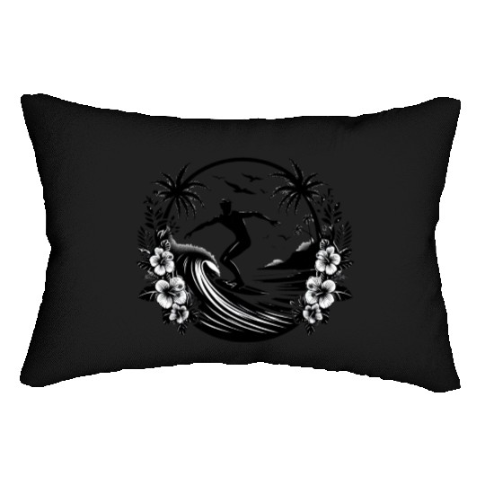 Tropical Surf Vibes Lumbar Pillows