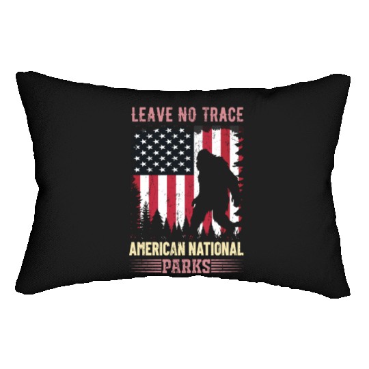 Funny Bigfoot American National parks Lumbar Pillows
