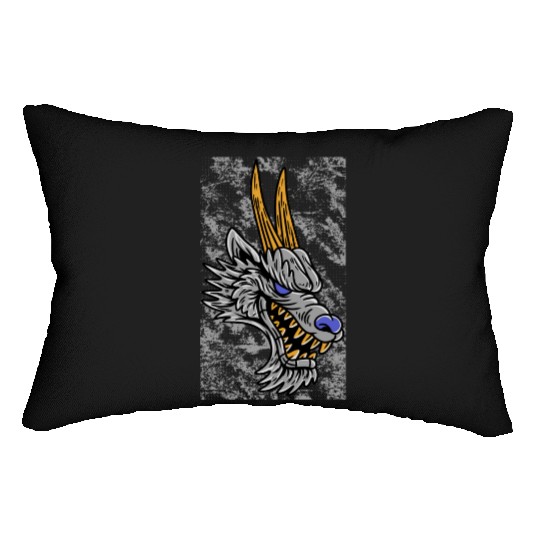 Fantasy RPG Wolf Magic Dungeon Lumbar Pillows