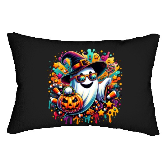 Ghost Halloween Lumbar Pillows, Halloween Lumbar Pillows