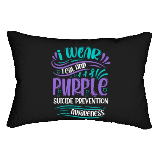 Wellness Collection - I Wear Purple & Teal Lumbar Pillows