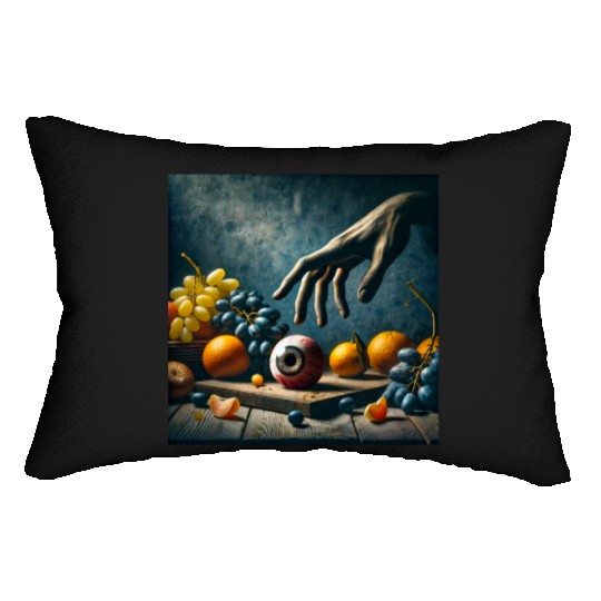 a snack for Halloween Lumbar Pillows