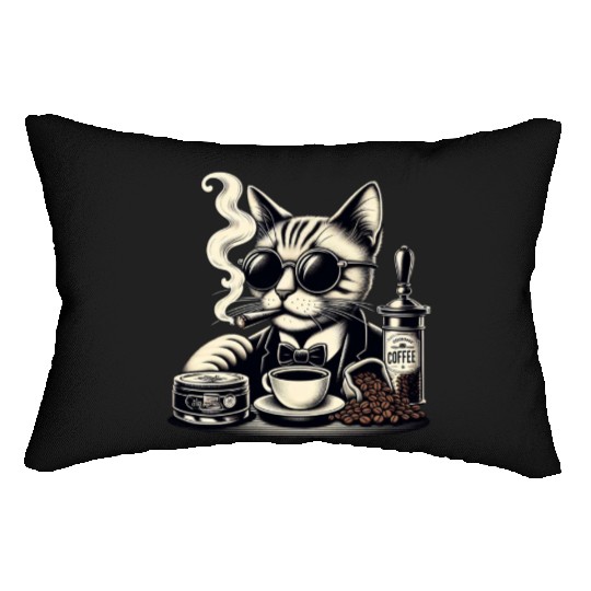 "Midnight Cat" Lumbar Pillows