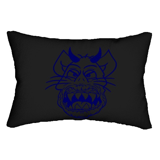 Demon Monster Cat Halloween Fun Horror Devil Horns Lumbar Pillows