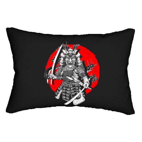 Kanji Katana Oni Demon Ninja Samurai Lumbar Pillows