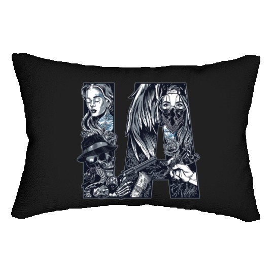 LA Chicano Cholo Los Angeles Lumbar Pillows