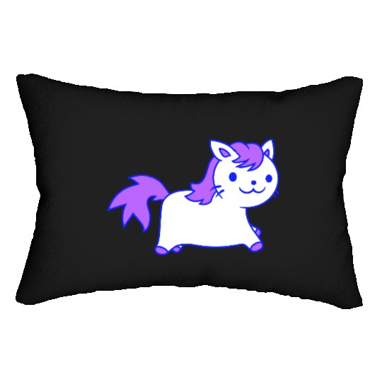 Little Pony Cat Face Little Small Horse Riding Fun Lumbar Pillows