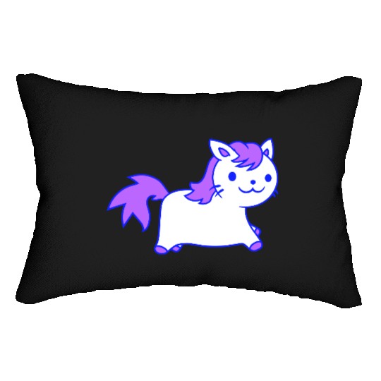 Little Pony Cat Face Little Small Horse Riding Fun Lumbar Pillows