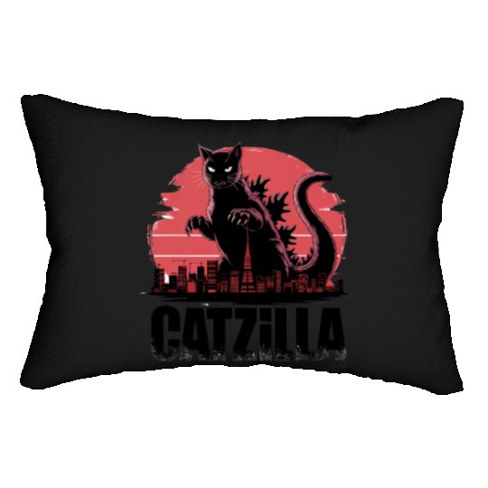 Catzilla: Fierce Feline Monster Lumbar Pillows