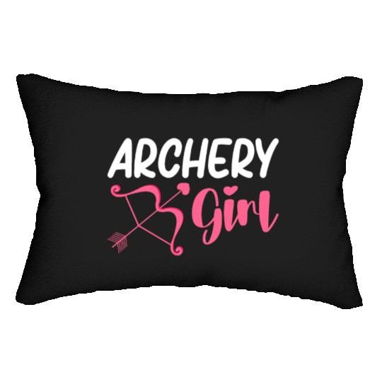 Archery Girl Archer Bow And Arrow Women Lumbar Pillows