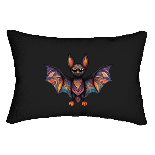 Halloween Bat Alebrije Lumbar Pillows