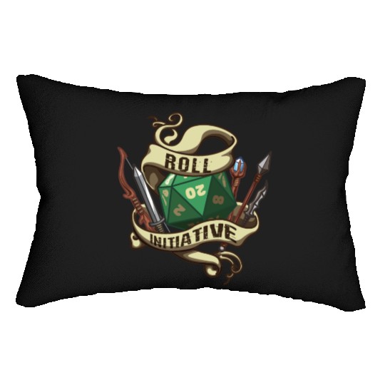 Roll Initiative Adventure Magic Dungeon Lumbar Pillows