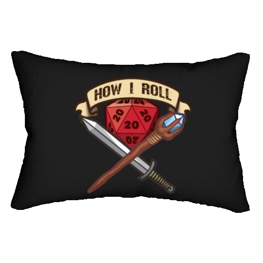 RPG Gaming How I Roll Adventure Magic Dungeon Lumbar Pillows