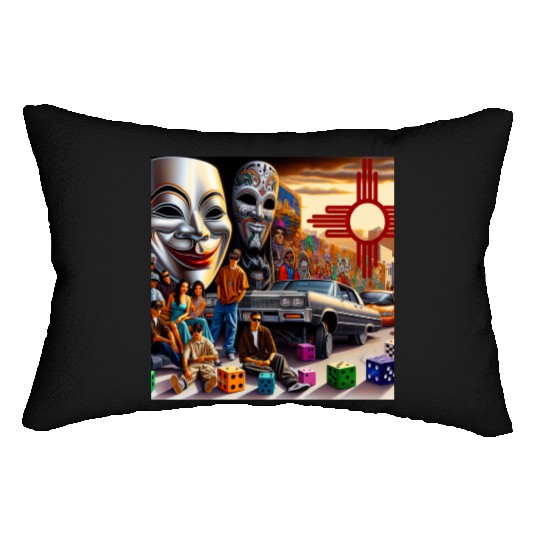 New Mexico Zia Symbol Lumbar Pillows