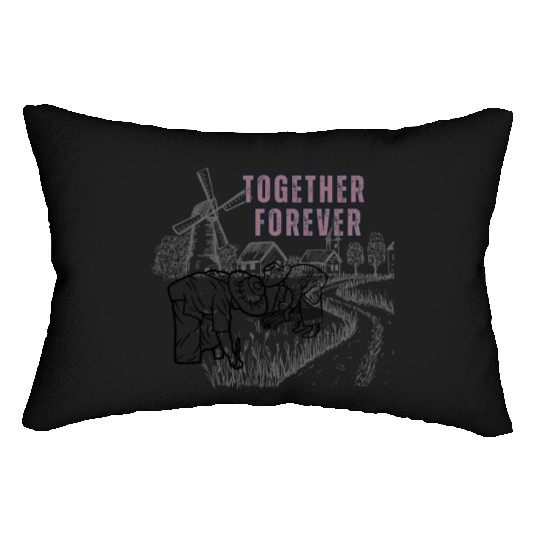 Together forever - till death do us part Lumbar Pillows