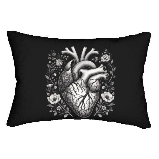 Botanical Heart Artistic Anatomy Lumbar Pillows