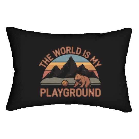 The World is My Playground Lumbar Pillows