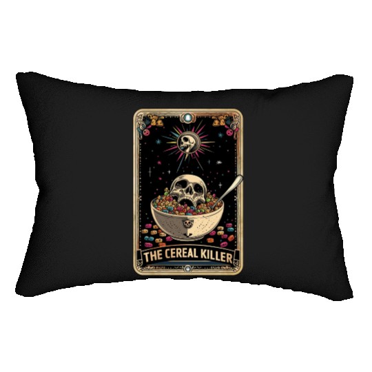 Cereal Killer Tarot Card Horror Movies True Crime Lumbar Pillows