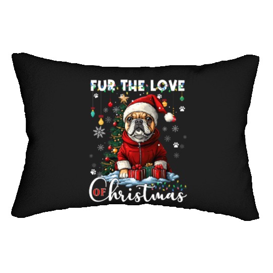 French Bulldog Christmas Tree Decoration Dog Lover Lumbar Pillows