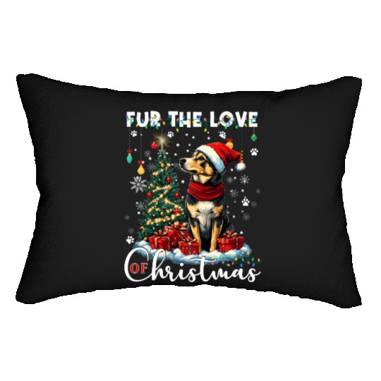 German Shepherd Christmas Tree Decorations Dog Lumbar Pillows