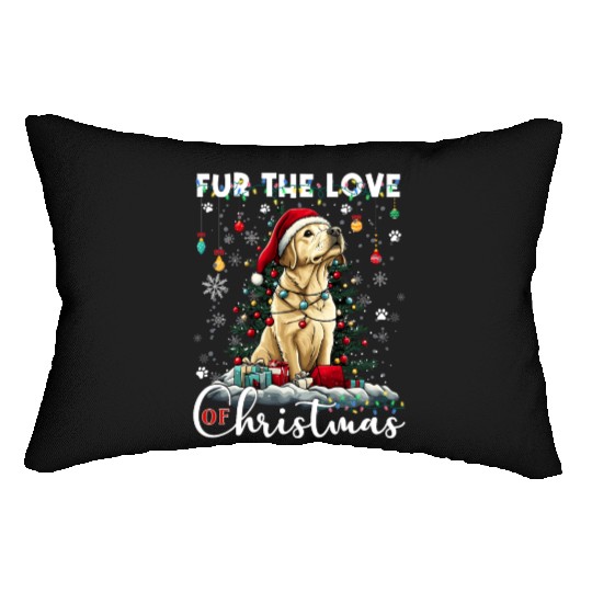 Labrador Retriever Christmas Tree Decorations Dog Lumbar Pillows