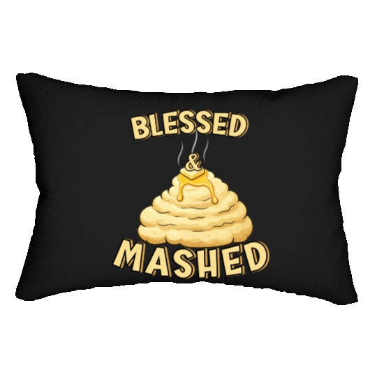 Blessed & Mashed - A Punny Thanksgiving Design Lumbar Pillows