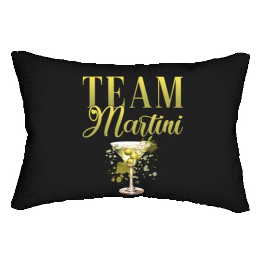Team Martini Cocktail Bartender Lumbar Pillows