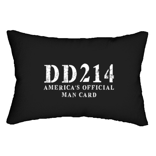 DD214 America s Official Man Card Lumbar Pillows