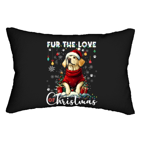Labrador Retriever Christmas Tree Decorations Dog Lumbar Pillows