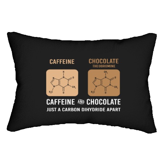 Caffeine Chocolate Funny Organic Chemistry Lumbar Pillows