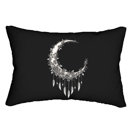 Flower Moon Decor Design Lumbar Pillows