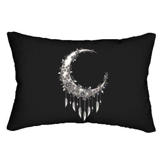 Flower Moon Decor Design Lumbar Pillows