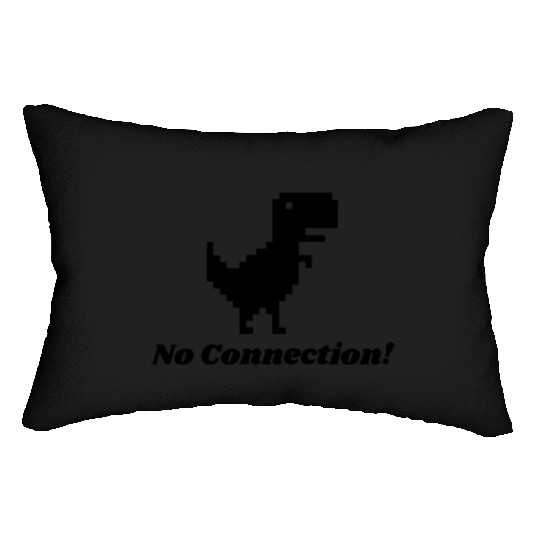 No Connection - Dino Pixel Art Lumbar Pillows Classic