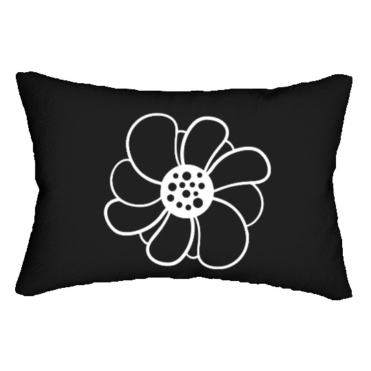 Beautiful White Daisies Flowers Spring Summer Fun Lumbar Pillows