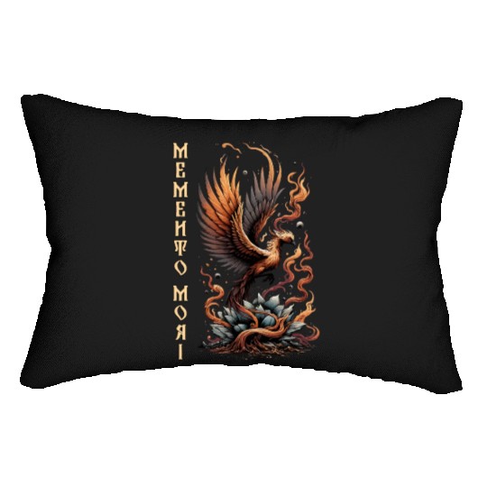 Memento Mori Phoenix Rebirth Fire Art Design Lumbar Pillows