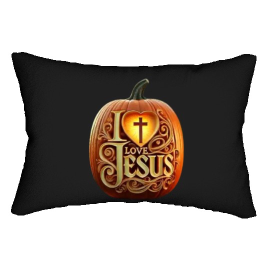 i love jesus Lumbar Pillows