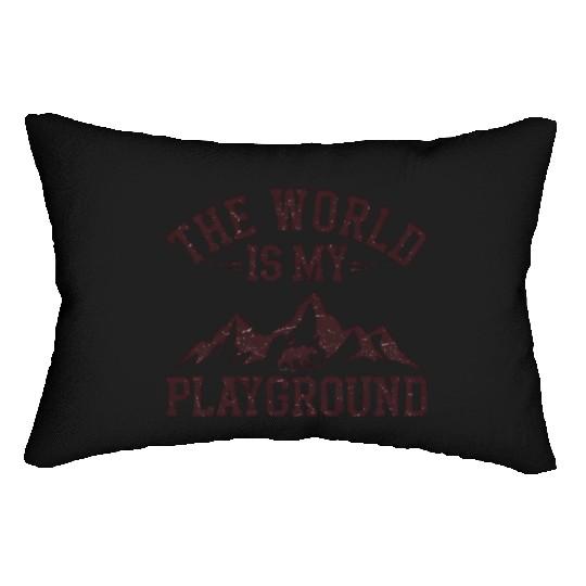 The World is My Playground Lumbar Pillows