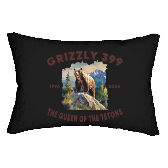 Grizzly 399 1996 - 2024, Queen of the Tetons Lumbar Pillows